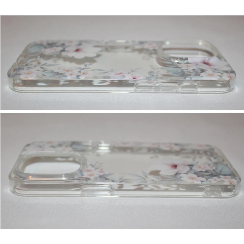 Elegant Floral Clear Silicone Case Apple iPhone 14 Pro Max